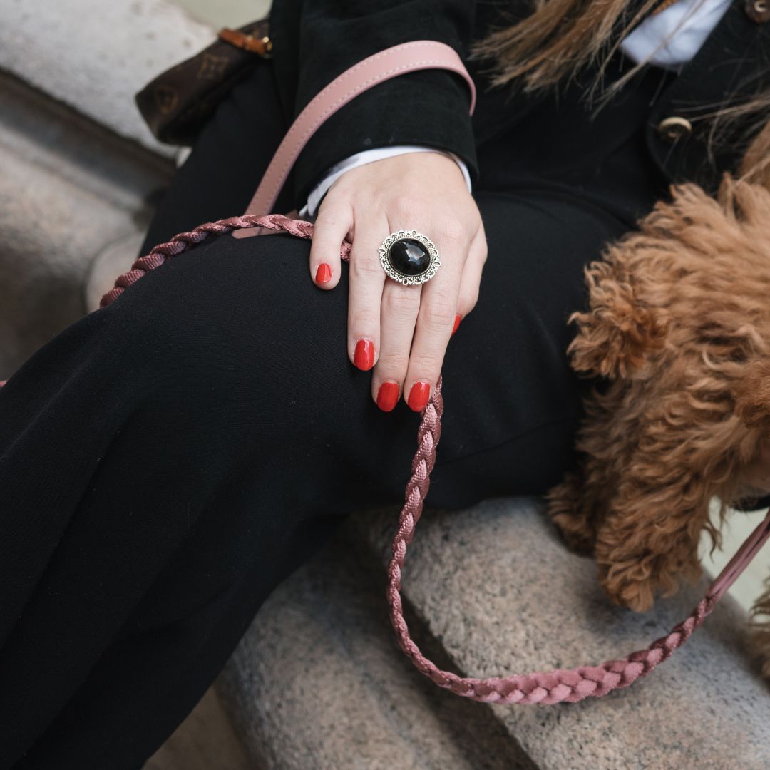 Braid Dog Leash - Petal