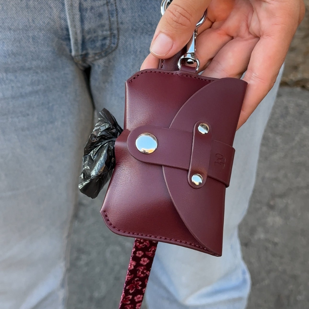 Poop Bag Holder Burgundy