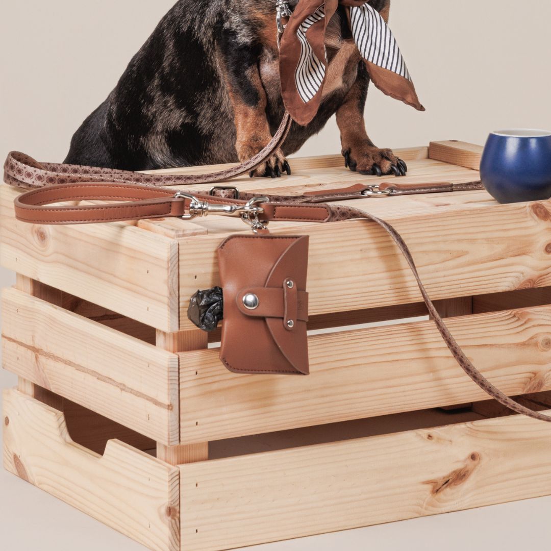 Poop Bag Holder Brown