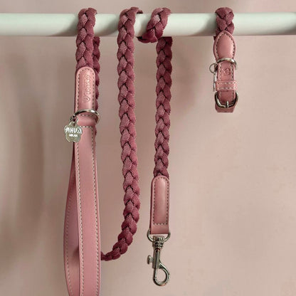 Braid Dog Collar - Petal