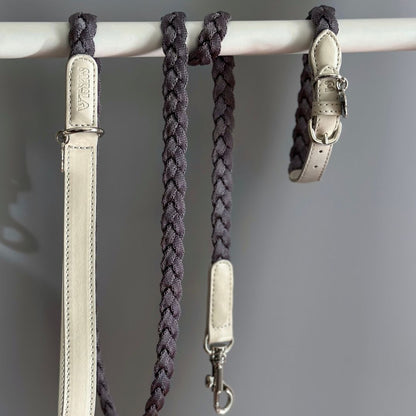 Braid Dog Collar - Moon
