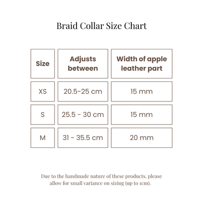 Braid koiran kaulapanta - Petal